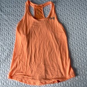 Under armour bright orange workout tank top